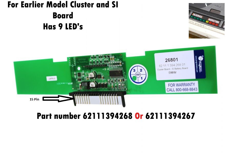 62111394267, NEW BMW Cluster For Motometer Circuit Board, SI 62111394267, NEW BMW Cluster For Motometer Circuit Board, SI