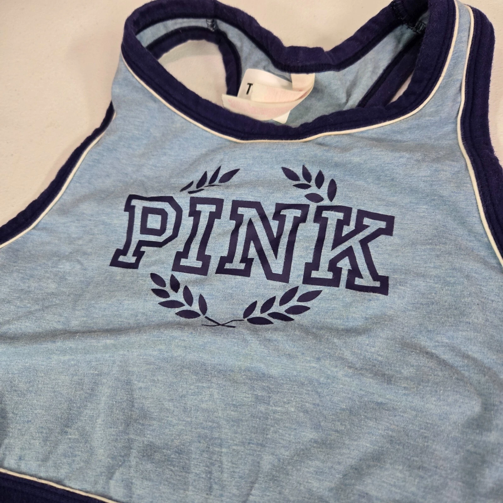 victoria-secret-vs sports crop logo racerback pullover tank-bra