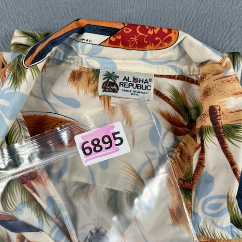 Aloha Republic Hawaiian Shirt XL Surf Boards Print Button Up Short Sleeve Mens - Picture 7 of 7