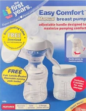 The First Years Easy Comfort Quiet Manual Breast Pump Open Box New