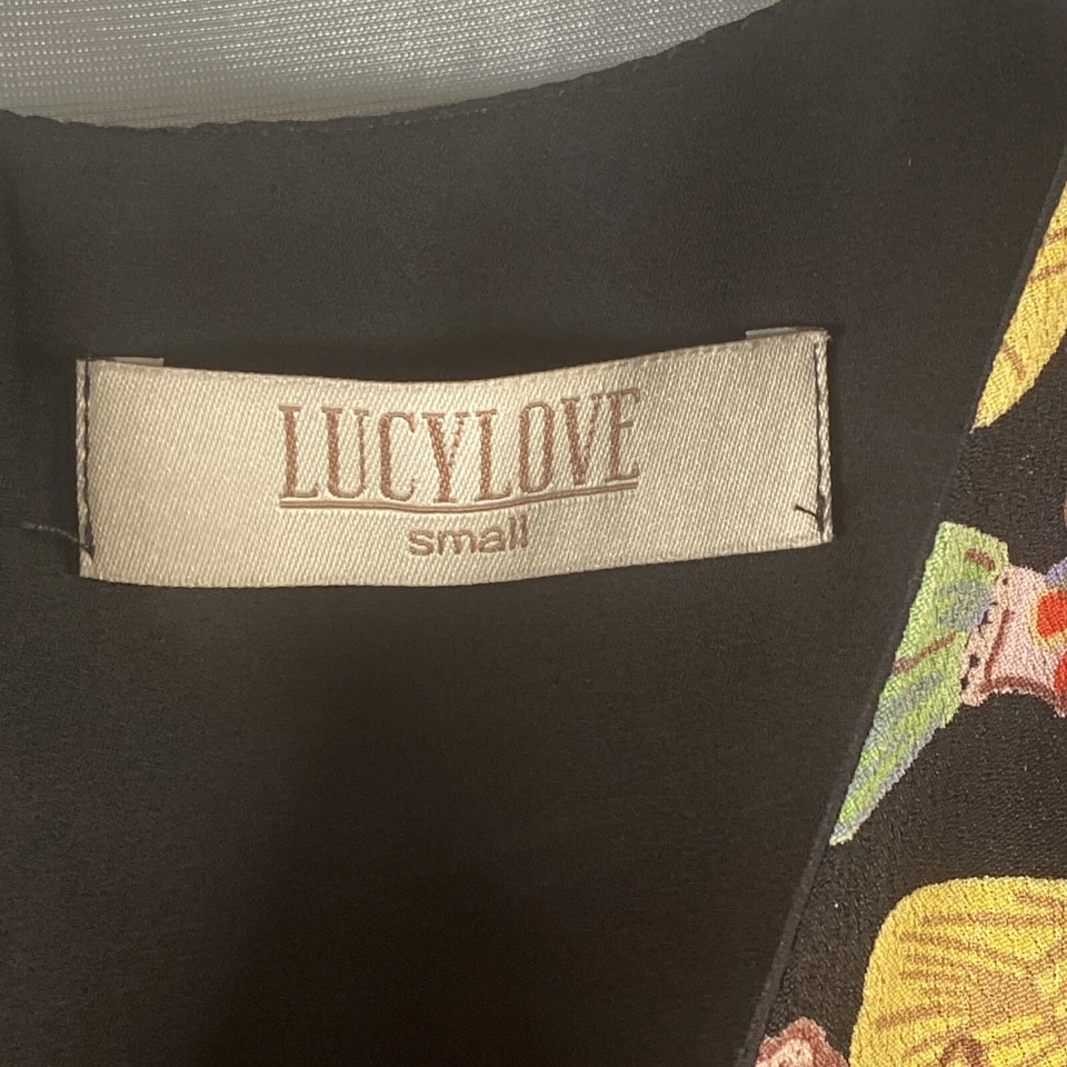 Lucy Love Dress Womens Small Hawaiian Hula Girl Pineapple Sundress Sleeveless - Image 4 of 4