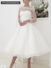 Vintage style Wedding Dress - White