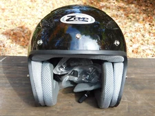 NEW ZAMP Motorcycle Helmet 3/4 Black M Medium with Visor 059265/J-3455