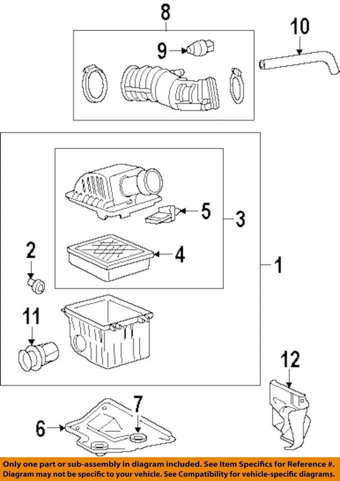 Б/у воздухоочиститель в сборе подходит для: 2005 Mazda B-2300 класса A - Изображение 2 из 4