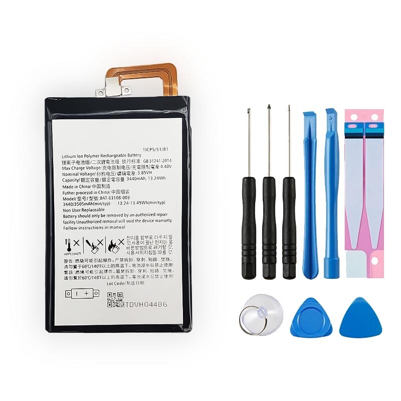 For Blackberry KeyOne BBB100-1 Replacement Battery BAT-63108-003 Tools ...