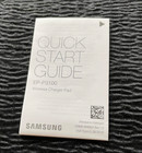 Quick Start Guide ONLY Samsung EP-P3100 Wireless Charger Pad Instructions