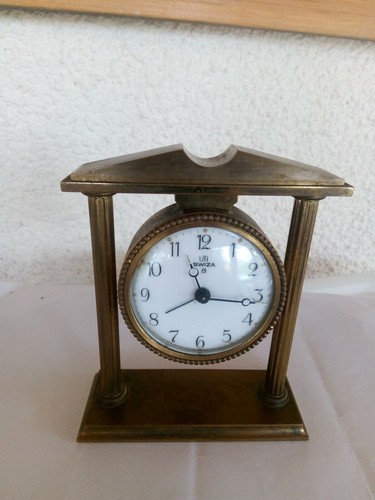 Horloge de table réveil Junghans - Bois, Laiton - Début du