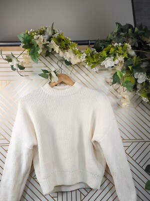 Abercrombie & Fitch Women's Soft A&F Collection Knit Sweater White