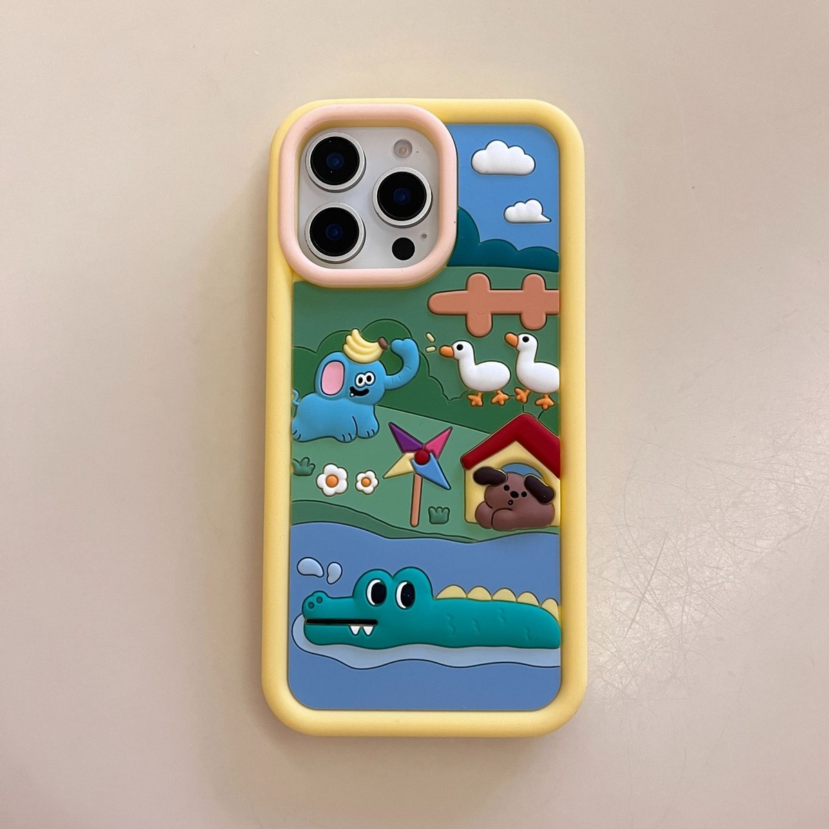 Custodia per telefono in silicone morbido, creativa e carina, con Custodia per telefono in silicone morbido, creativa e carina, con