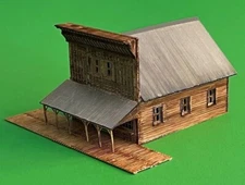 Old Western Frontier Town Building House Model Kit HO Scale Unpainted Scenery
