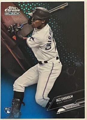 2021 TOPPS BLACK CHROME JAZZ CHISHOLM BLUE REFRACTOR ROOKIE RC #78