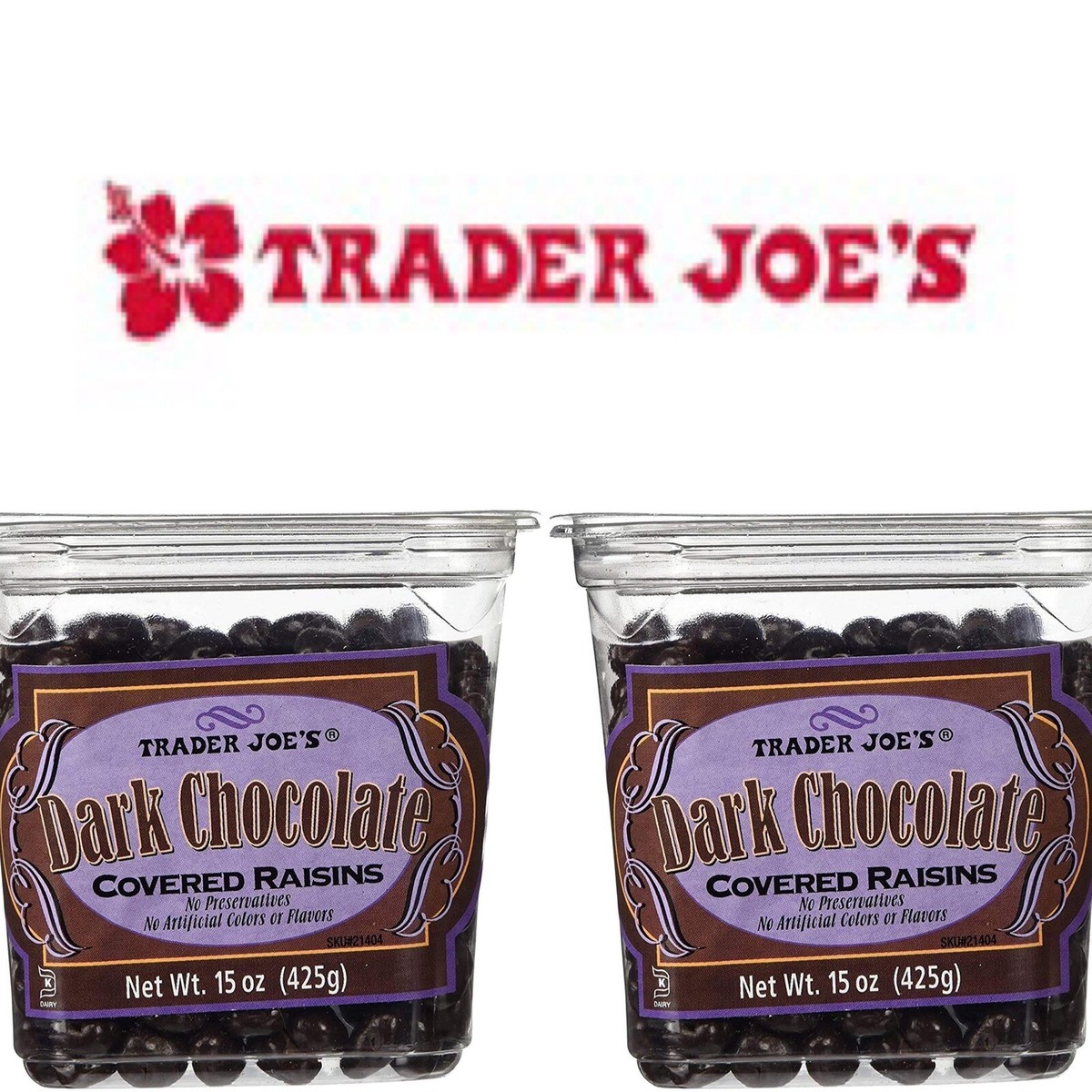 Trader Joes Dark Chocolate Covered Raisins 15 oz X2 Pks | eBay