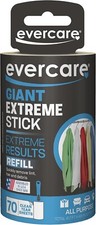 Evercare Extreme Stick Lint Roller Pet Hair Refill 70 Sheet Count per Roll Debri