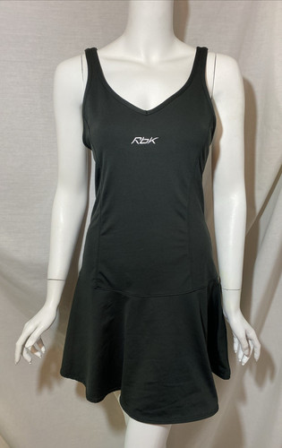 Diane Von Furstenberg Reebok RBK Women's Athletic Tennis Dress Black Size Large