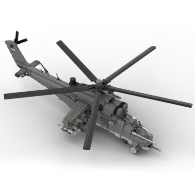 MOC-97659 Mil Mi-35 HIND 1084 Parts Building Blocks Toys Set for Collection