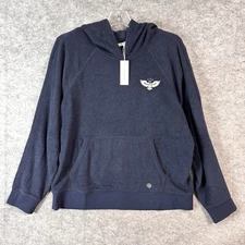 Outerknown Hightide Hoodie Men XL Blue Terry Sweatshirt Organic Beach MSRP $128