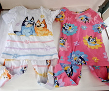 Bluey Lot Of Two Girl's 18 Months Short Sleeve Pajama Sets