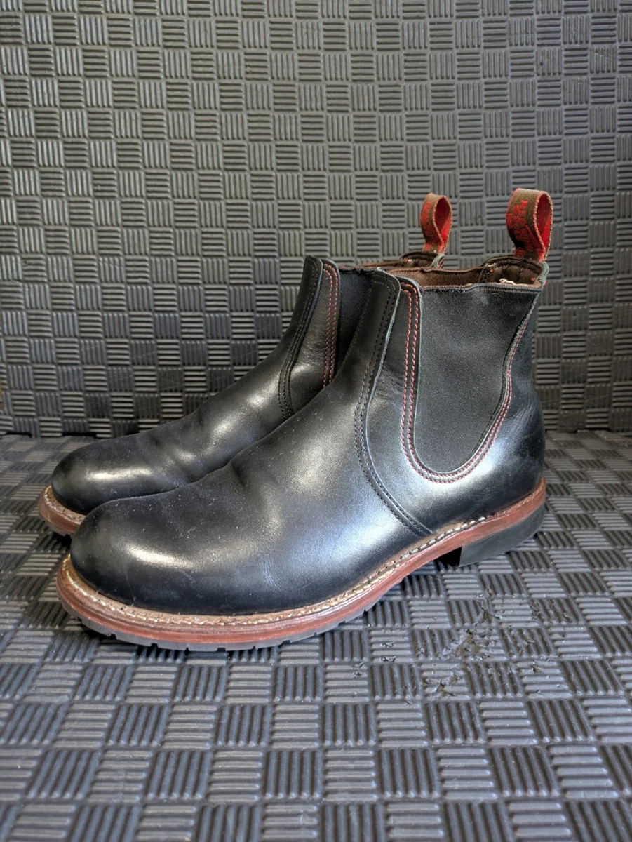 Rare Vtg Red Wing 2918 Black Leather Red Stitch Vibram Chelsea Rancher Boots 2918 Chelsea Rancher Black Star – Red Wing Amsterdam main image 4
