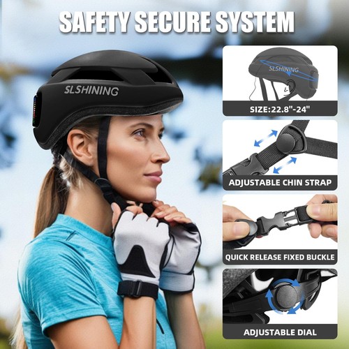 Bike Helmet Adult Men Women: Smart Bicycle Helmets with Light for Mountain Bi... - Picture 4 of 7