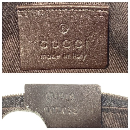 GUCCI Brown GG Canvas Leather 101919 Tote Shoulder Bag Women 500431 From Japan - Picture 5 of 9