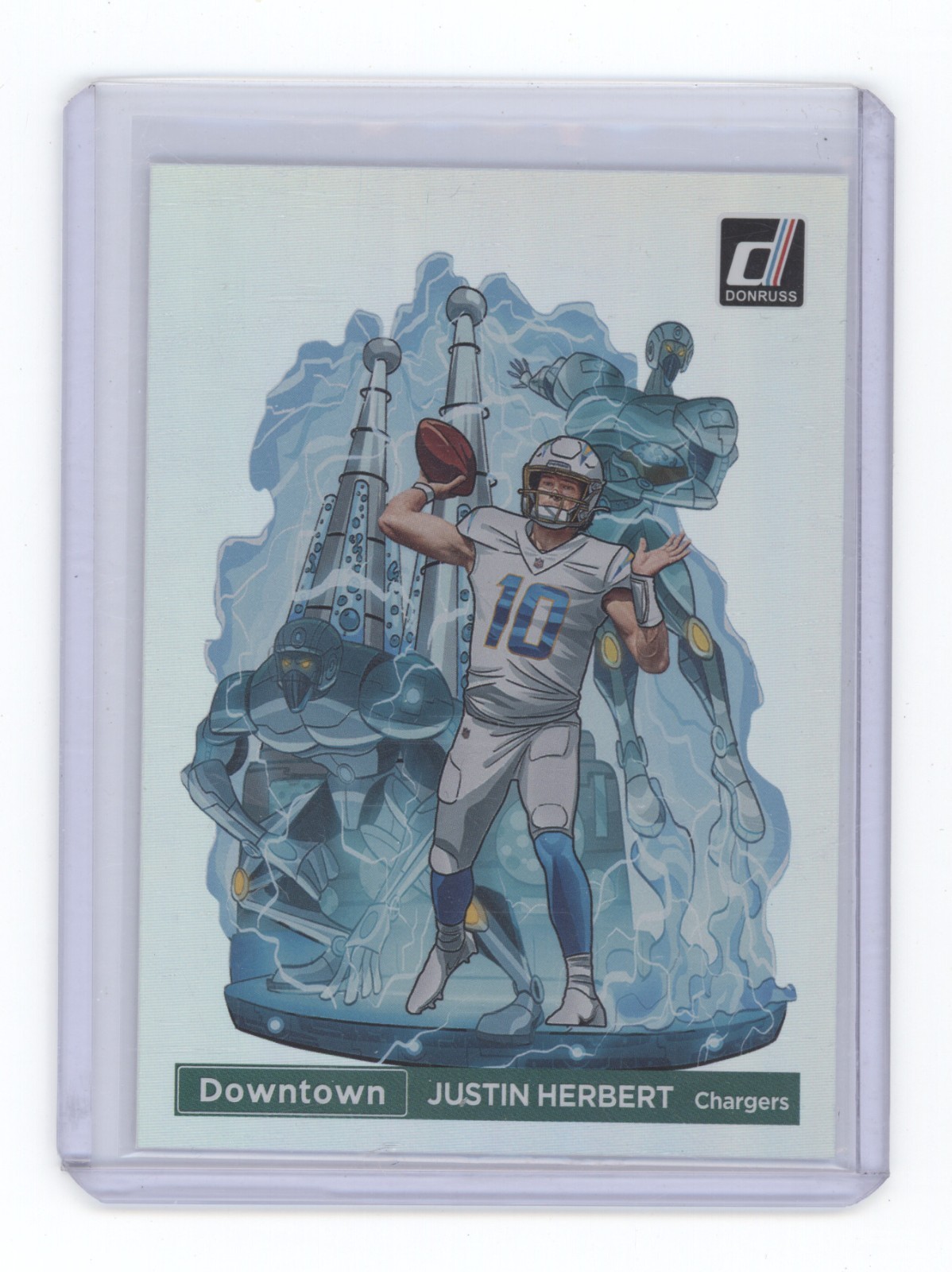 JUSTIN HERBERT 2022 PANINI DONRUSS DOWNTOWN CASE HIT SSP CHARGERS Q1887