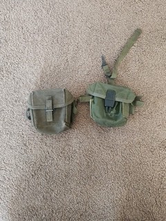 Vietnam War US M 56 20 ROUND MAG POUCH & M67 20 ROUND MAG POUCH