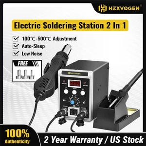 HZXVOGEN 700W Station de fer à souder Air Une arme 2in1 Retravailler Station Gun Iron US