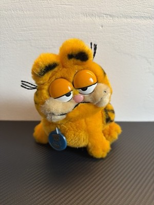 1981 Vintage Garfield Original Stofftier mit Etikett und Dakin Schild neu 