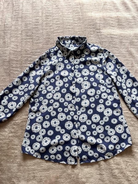 Women Hawes & Curtis Shirt Navy Viscose L