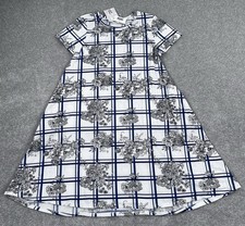LuLaRoe Jessie Dress Womens Medium Black White Floral Swing Pockets NWT Comfy