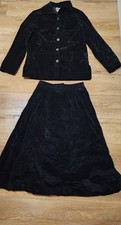RAREST NWT 70's COS COB Set Of 2 Blazer  Midi Skirt Velvet Suit Modern US S