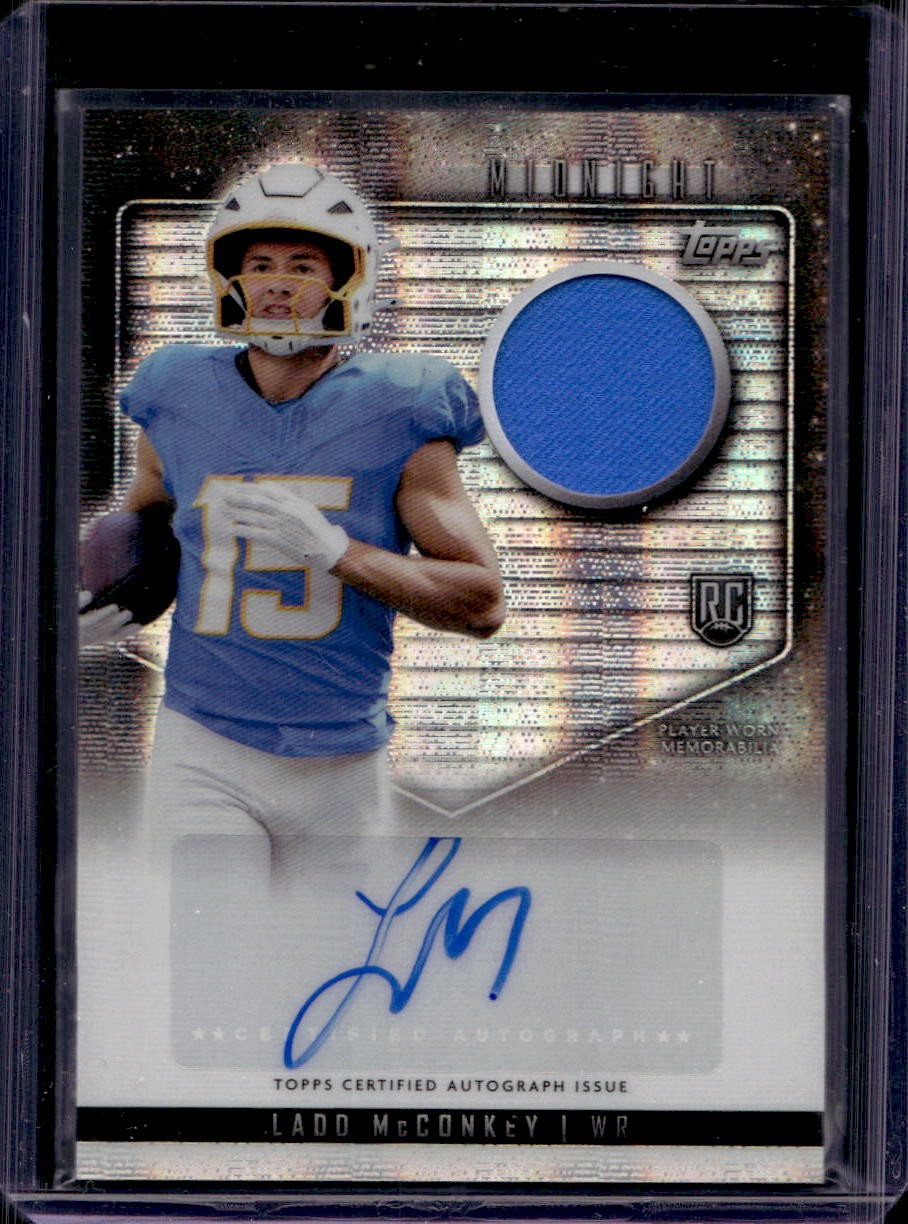 Ladd McConkey 2024 Topps Midnight #RJA-LMC Rookie Patch Auto