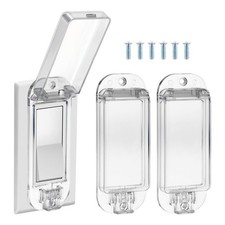 3 Pcs Transparent Light Switch Cover Guards 1.57 x 4.33 Inch