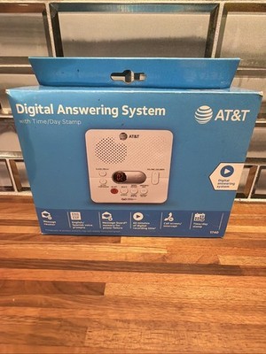 AT&T 1740 Digital Answering System With Time and Day Stamp - White