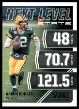 2021 Score Next Level Stats Aaron Rodgers Green Bay Packers #4