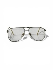 Vintage Alfa Romeo Aviator Eyeglass Frame 49-4903 Gold Metal Italy