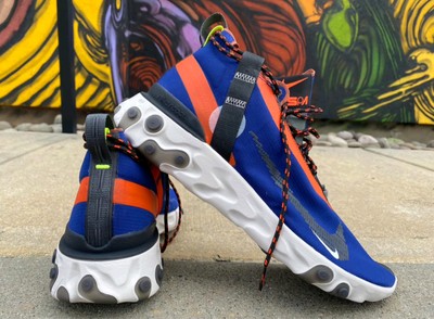 Nike Men's SZ.9 React Runner MID WR ISPA AT3143-400 ''Blue Void Team Orange '' New