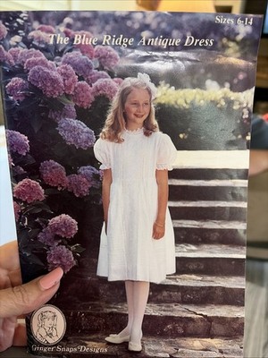 Ginger Snaps Designs The Blue Ridge Antique Dress Pattern Sizes 6-14 UNCUT