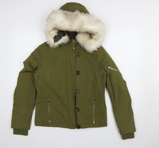 Womens UK Size 8 Topshop Green Parka Coat