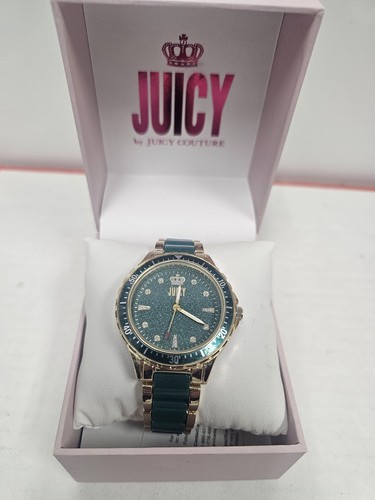 Juicy By Juicy Couture Women's Watch JC/5022 Quartz Green Gold Tone Steel 38mm - Picture 1 of 5