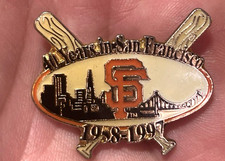 1997 San Francisco Giants MLB Baseball 40th Anniversary Gold Tone  Lapel Pin