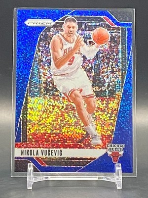 2024-25 Panini Prizm Nikola Vucevic Blue Sparkle Prizm #/144 Chicago Bulls #216