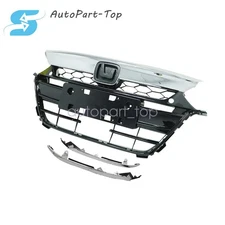 Fit 2018 2019 Honda Accord Front Black Bumper Grille W/Headlight Molding