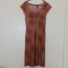 Womens dress 9 Midi Pullover  Y2k '90s Style Lightweight Geometric Boho Grunge