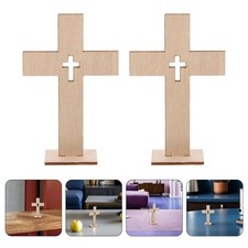 Cruz de madera para bautismo de 18 piezas para manualidades cruces decoración de iglesia católica