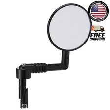 Cycling Handlebar Mount Mirror, Black - Fits 13.75mm to 22.5mm Bars
