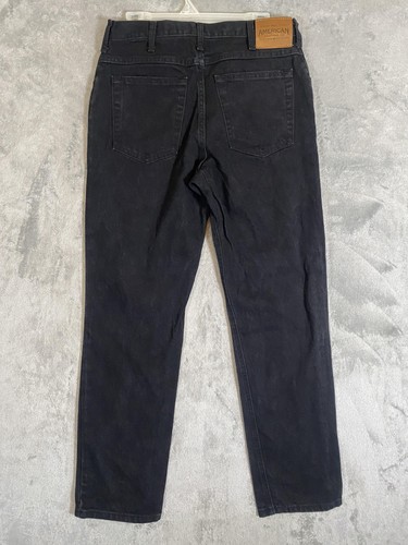 All American Jeans Mens 32x31 Black Denim Made in USA 100% Cotton Classic Preppy - Picture 6 of 8