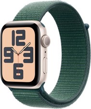 Apple Watch SE 2 44mm Starlight Aluminum - Lake Green Sport Loop MXEW3LL/A