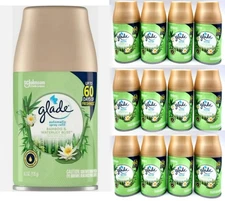 12 Glade BAMBOO & WATERLILY BLISS Automatic Spray Refill LImited Edition Lot NEW