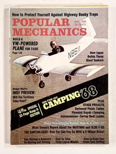 1968 May POPULAR MECHANICS time-lapse photos VW ENGINE AIRPLANE camping gear &c